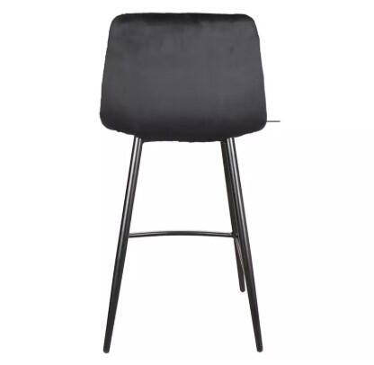 Стул барный SIGNAL MILA H-2 Velvet Bluvel 19 черный/черный мат