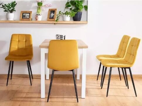 Стол обеденный SIGNAL ADAM дуб ланселот/белый мат 100/60