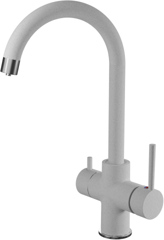 Смеситель для кухни GRANFEST QUARZ Z-5422 серый