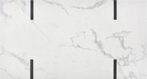 Стол журнальный HALMAR BLANCA белый мрамор/черный, 110/60/43