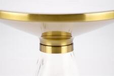 Стол журнальный HALMAR TALBI белый мрамор/белый/золотой