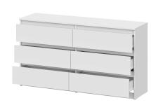 Комод NN Мебель (МС Денвер К) Серия 2 Белый, 6 ящ. (1,38м) SAFE