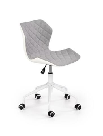 Кресло компьютерное HALMAR MATRIX 3 серо-белый/белый