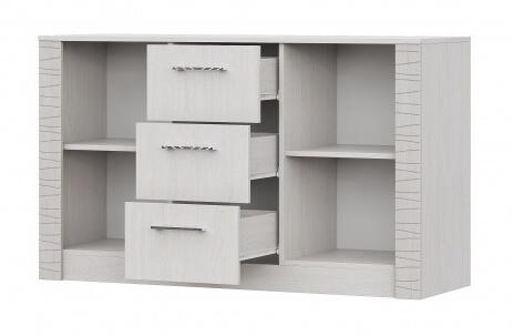 Комод SV-МЕБЕЛЬ (МС Гамма 20 К) Серия №4 Ясень анкор  светлый / Сандал светлый, 3 ящ. двухстворчатый