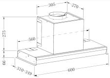 Вытяжка  ZORG TECHNOLOGY AURA 1260 60 S-GS черная