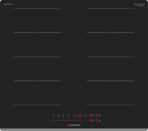 Варочная панель индукционная с инвертором  MEFERI MIH604BK COMFORT PLUS