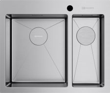 Кухонная мойка из нержавейки Omoikiri Akisame 60-2-IN-L нержавеющая сталь