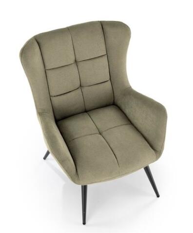 Кресло HALMAR BYRON оливковый/черный