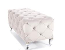 Пуф SIGNAL HESTIA Velvet Bluvel 03 светло-серый/серебряный