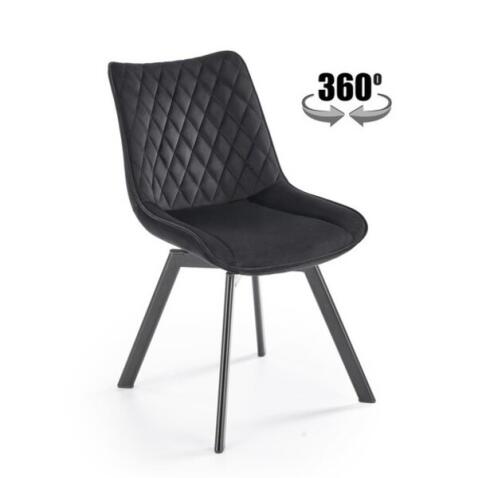 Стул HALMAR K520 черный/черный, поворотный