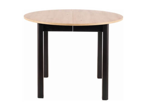 Стол обеденный SIGNAL DANTE дуб артизан/черный мат 102-144/102