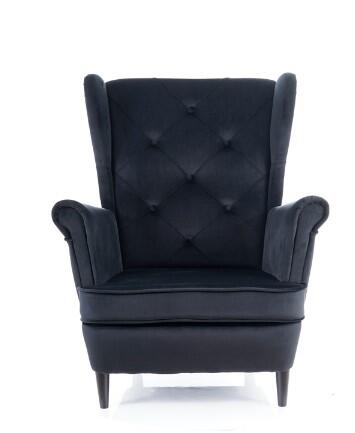 Кресло SIGNAL LADY Velvet Bluvel 19 черный/венге