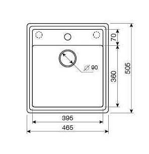 Мойка ZORG Como 46 слоновая кость