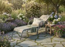 Шезлонг HALMAR MOSLER серый/темно-серый