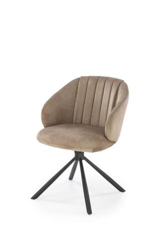 Стул HALMAR K533 капучино/черный, поворотный