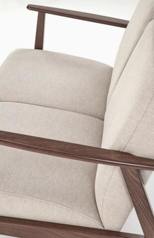 Диван HALMAR MILANO 2S tap. Castel 15 бежевый/орех