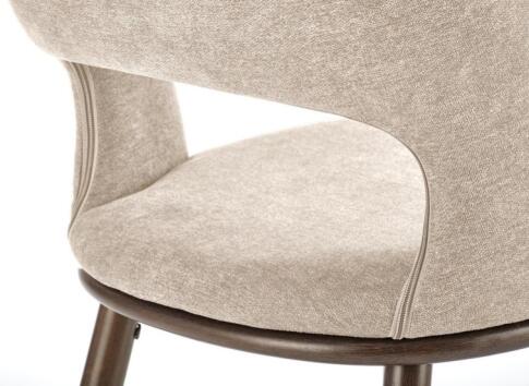 Стул барный HALMAR H114 бежевый/ореховый