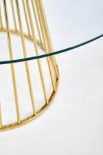 Стол обеденный HALMAR LIVERPOOL прозрачный/золотой 120