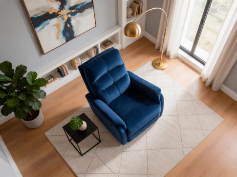 Кресло SIGNAL JOWISZ Velvet Bluvel 86 раскладное, темно-синий