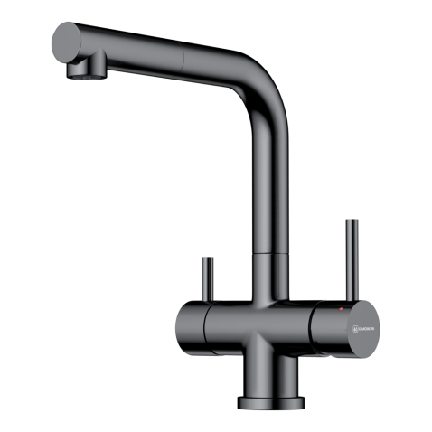 Смеситель для кухни Omoikiri Takamatsu-S-GM латунь/вороненая сталь