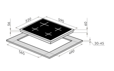 Поверхность индукционная MAUNFELD AVI594FBK