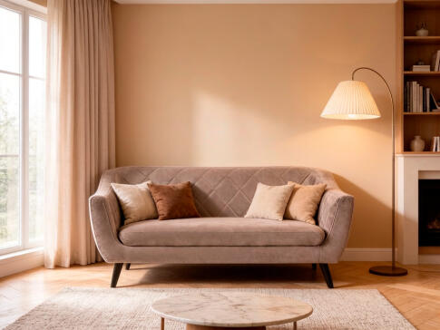 Диван SIGNAL MOLLY 2 Velvet Bluvel 40 темно-бежевый/венге