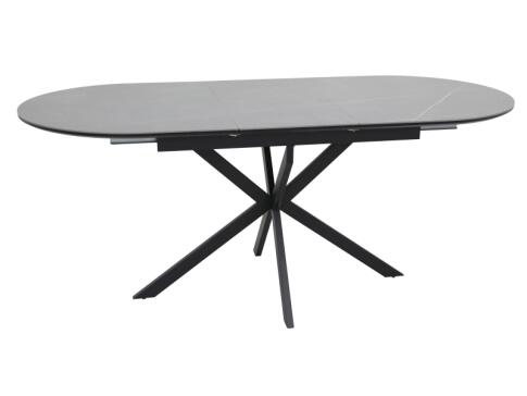 Стол обеденный SIGNAL GASTON Ceramic серый/черный 140-180/80