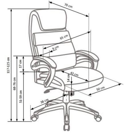Кресло компьютерное HALMAR SIDNEY черный/черный