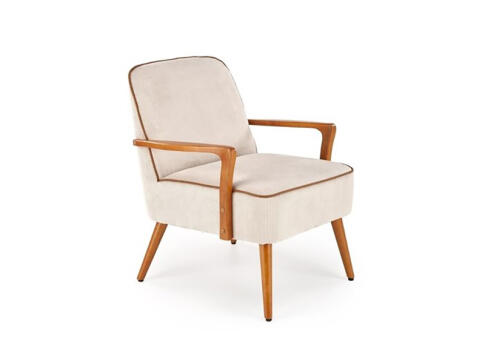 Кресло HALMAR PASTORE светло-серый/светлый орех