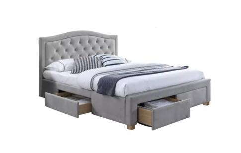 Кровать SIGNAL ELECTRA tap. 76 серый/дуб, 140/200