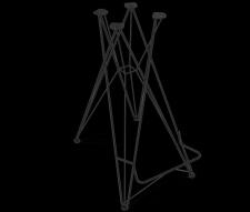 Каркас барного стула Sheffilton SHT-S66 артикул КС-66 черный муар