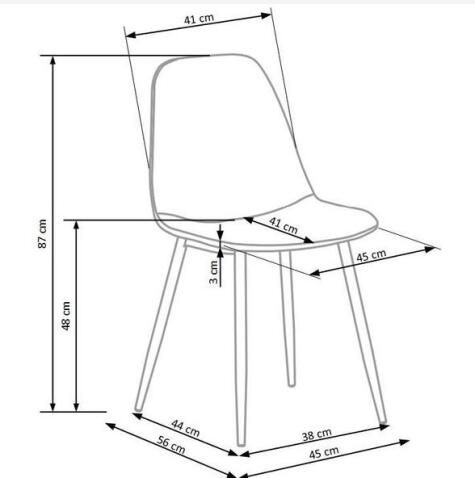 Стул HALMAR K417 черный/черный