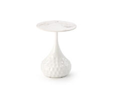 Стол журнальный HALMAR VERDE белый мрамор/белый