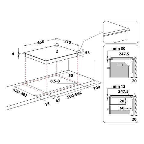 Поверхность индукционная WHIRLPOOL SMP 658C/BT/IXL