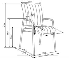 Стул HALMAR VIGOR черный/хром