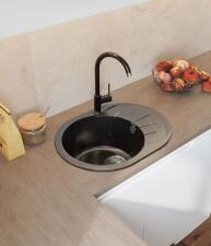 Кухонная мойка GRANFEST RONDO R-580L черный