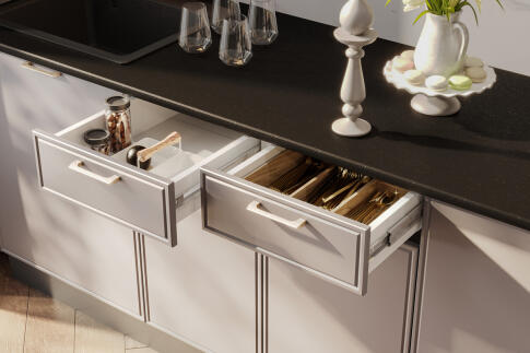 Кухонный гарнитур NN-Мебель "Адель К" 2,0м Белый/Нео/Черный