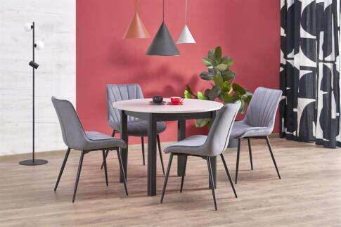 Стол обеденный HALMAR RINGO кашемир/черный 102-142/102