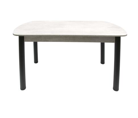 Стол ВВР ЛДСП Камень светлый/прямое черный 110/70