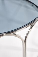 Стол журнальный HALMAR OLIVIA дымчатый/хром, 81/47