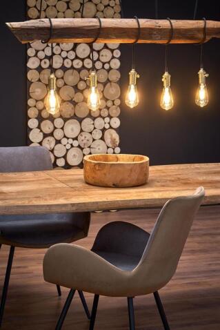 Стол обеденный HALMAR DICKSON дуб/черный 150-210/90