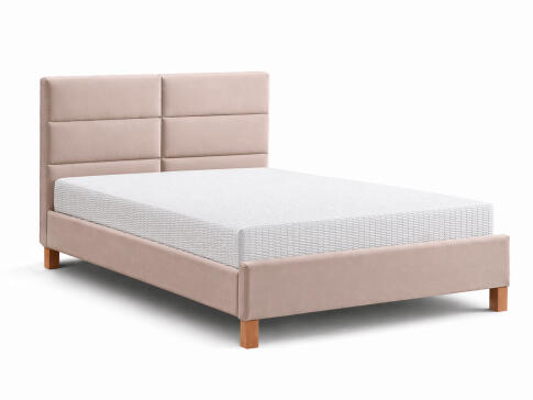 Кровать SIGNAL SIERRA Velvet Bluvel 28 бежевый/дуб, 120/200