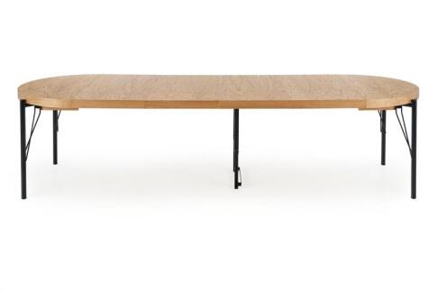 Стол обеденный HALMAR INFERNO дуб натуральный/черный 100-300/100