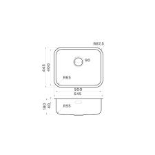 Кухонная мойка из нержавейки Omoikiri Omi 54-U/I-IN нержавеющая сталь