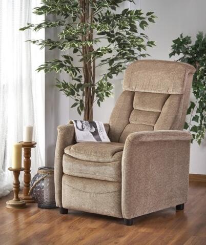 Кресло HALMAR JORDAN раскладное, бежевый/черный