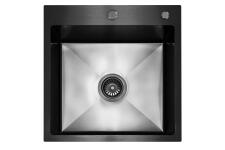 Кухонная мойка из нержавейки BLANTEK FS-5050B Nano black ECO (+501F40-B)