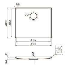 Кухонная мойка Omoikiri Kiten 48 INT-WH Artceramic/белый