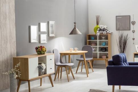 Стол обеденный SIGNAL KARL дуб/дуб 90/80/75