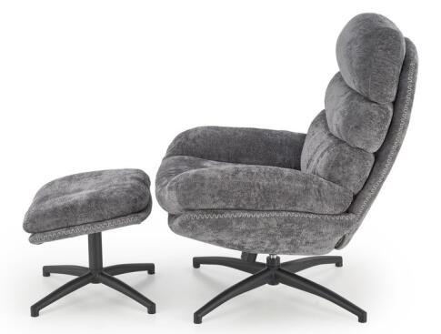 Кресло HALMAR DARIO серый/черный