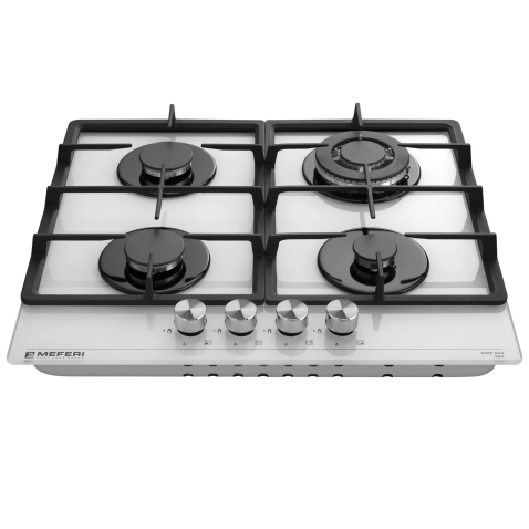 Варочная панель газовая MEFERI MGH604WH GLASS POWER